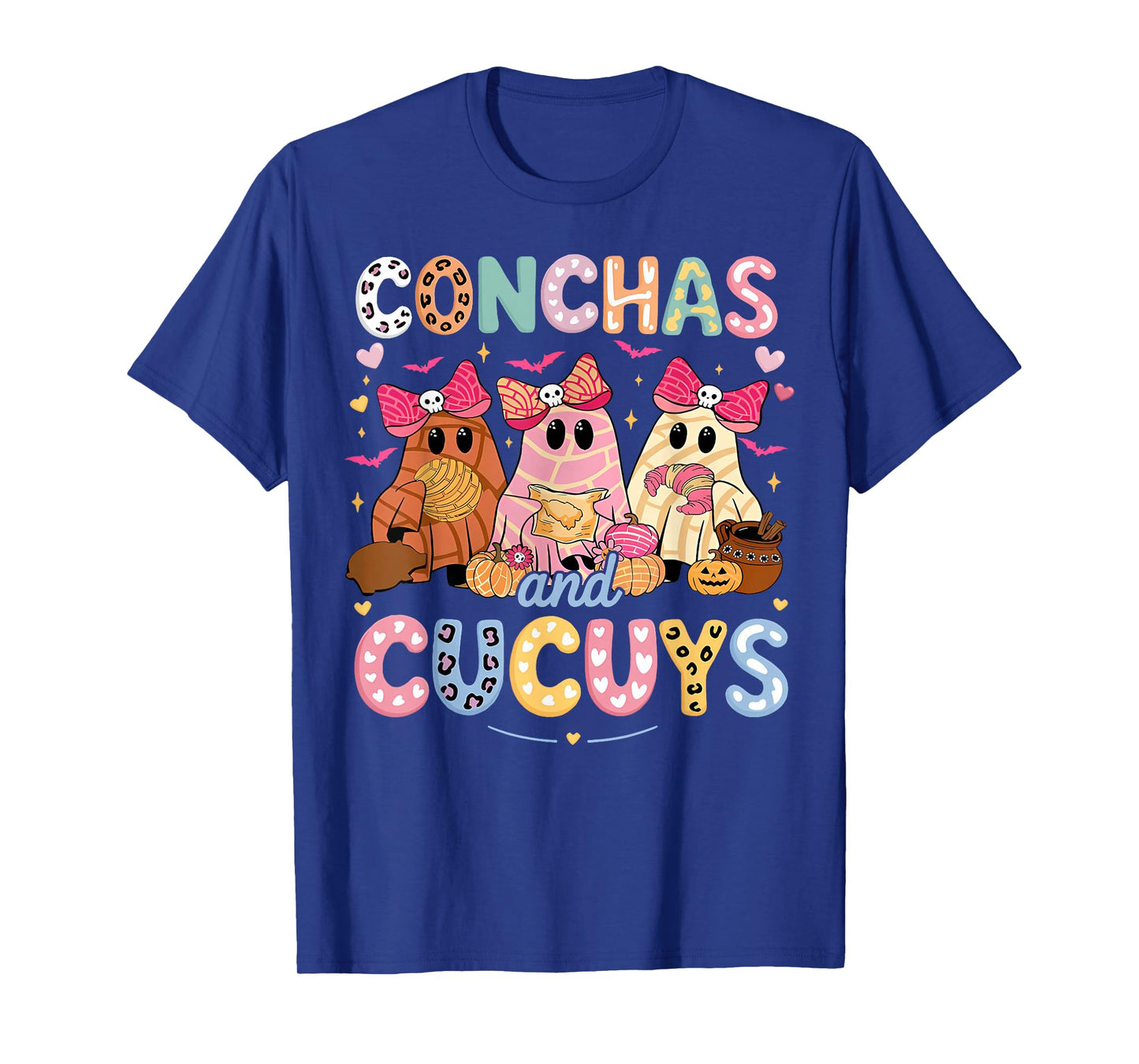 Conchas and Cucuys Ghost Funny Mexican Halloween Costume T-Shirt