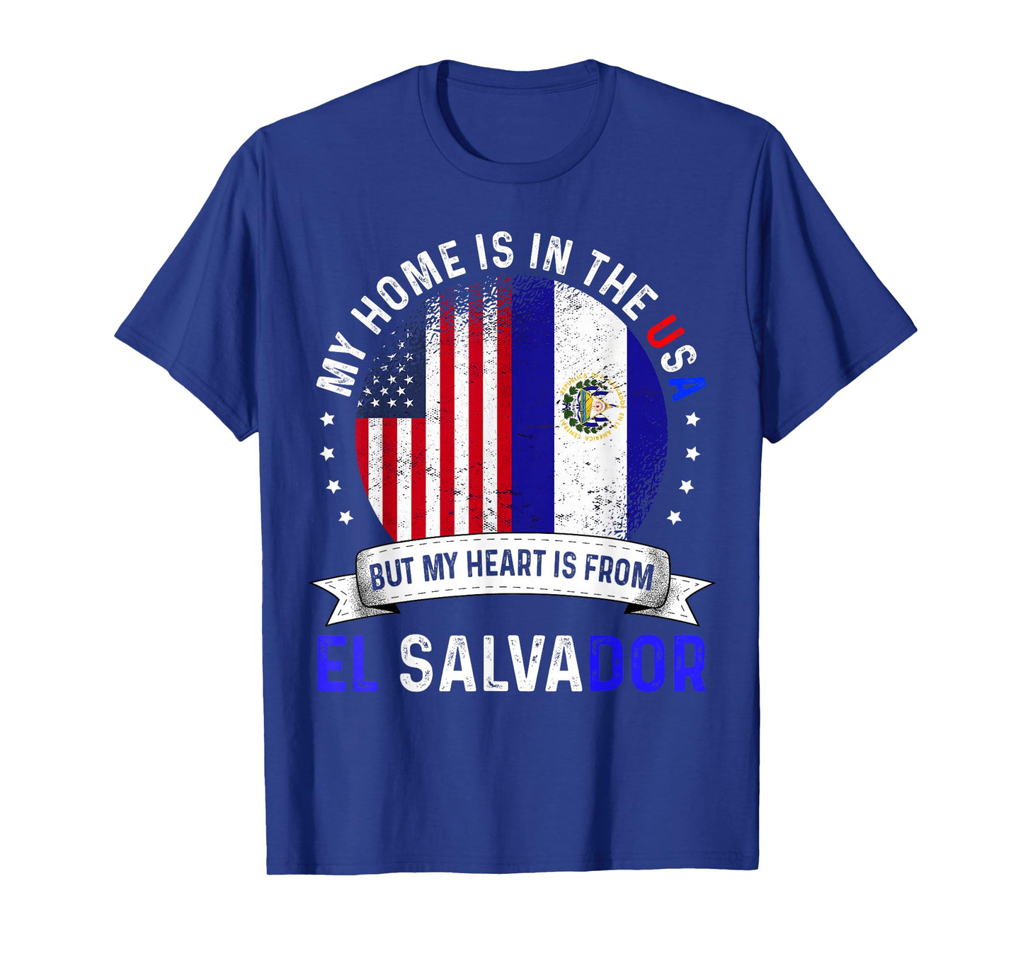 Salvadoran American Patriot Heart is from El Salvador Flag T-Shirt