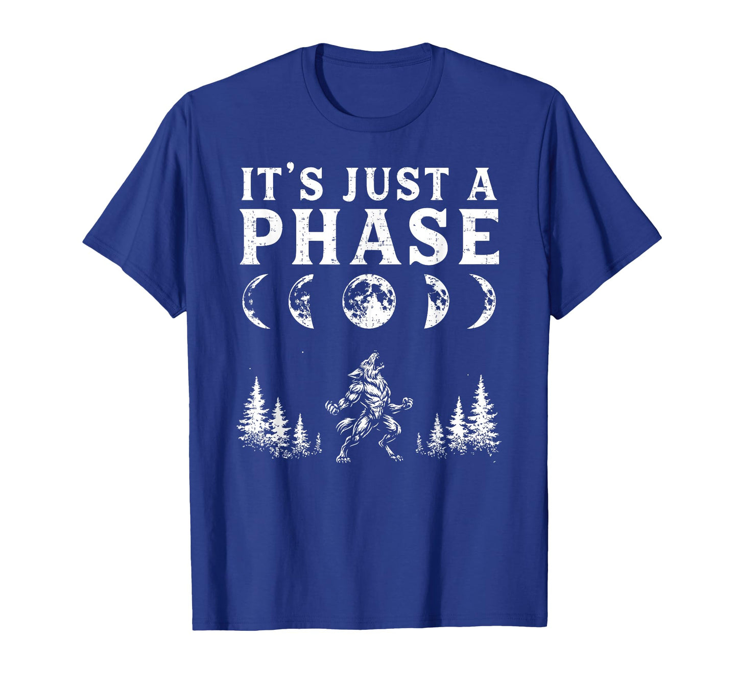 Werewolf Only One Phase Spell Werewolf Lycan Halloween Moon T-Shirt