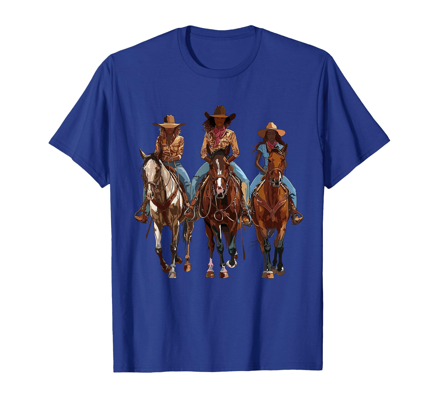 Black African American Cowgirl Western Country Texas Rodeo T-Shirt