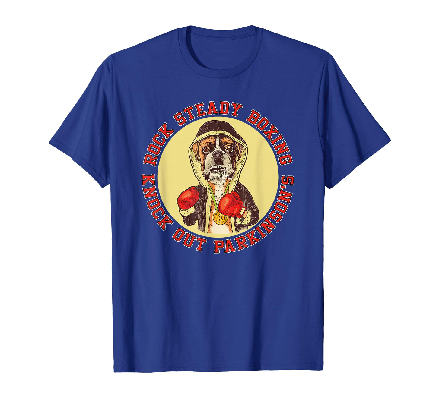 Rock Steady Boxing Parkinson's - Boxer Dog With Red Gloves T-Shirt