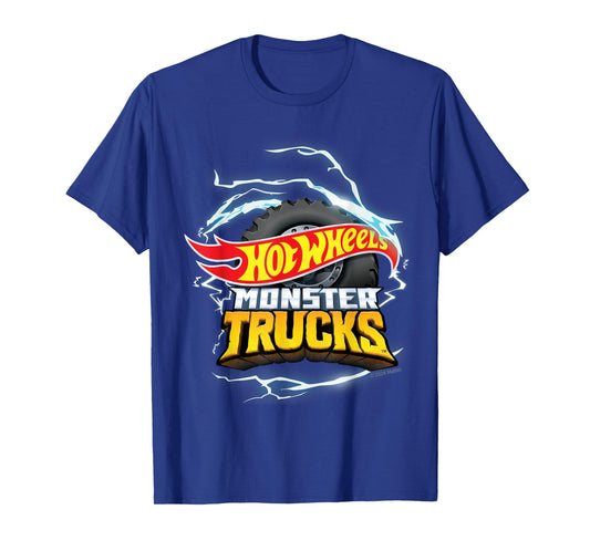 Hot Wheels - Monster Trucks Lightning Wheel Logo T-Shirt
