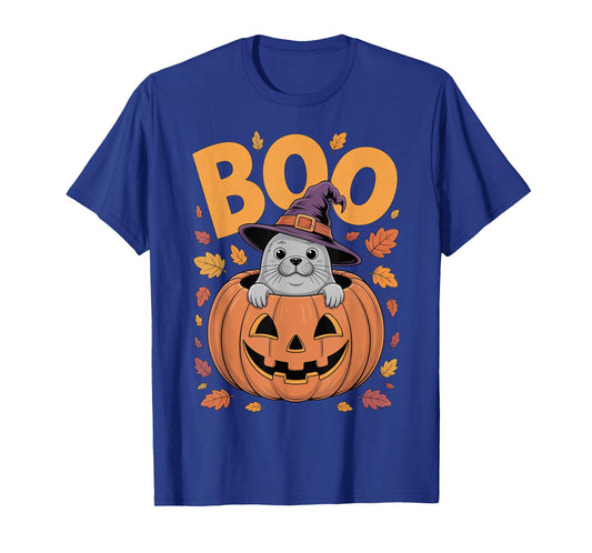 Seal Costume on Pumpkin Halloween Seal T-Shirt