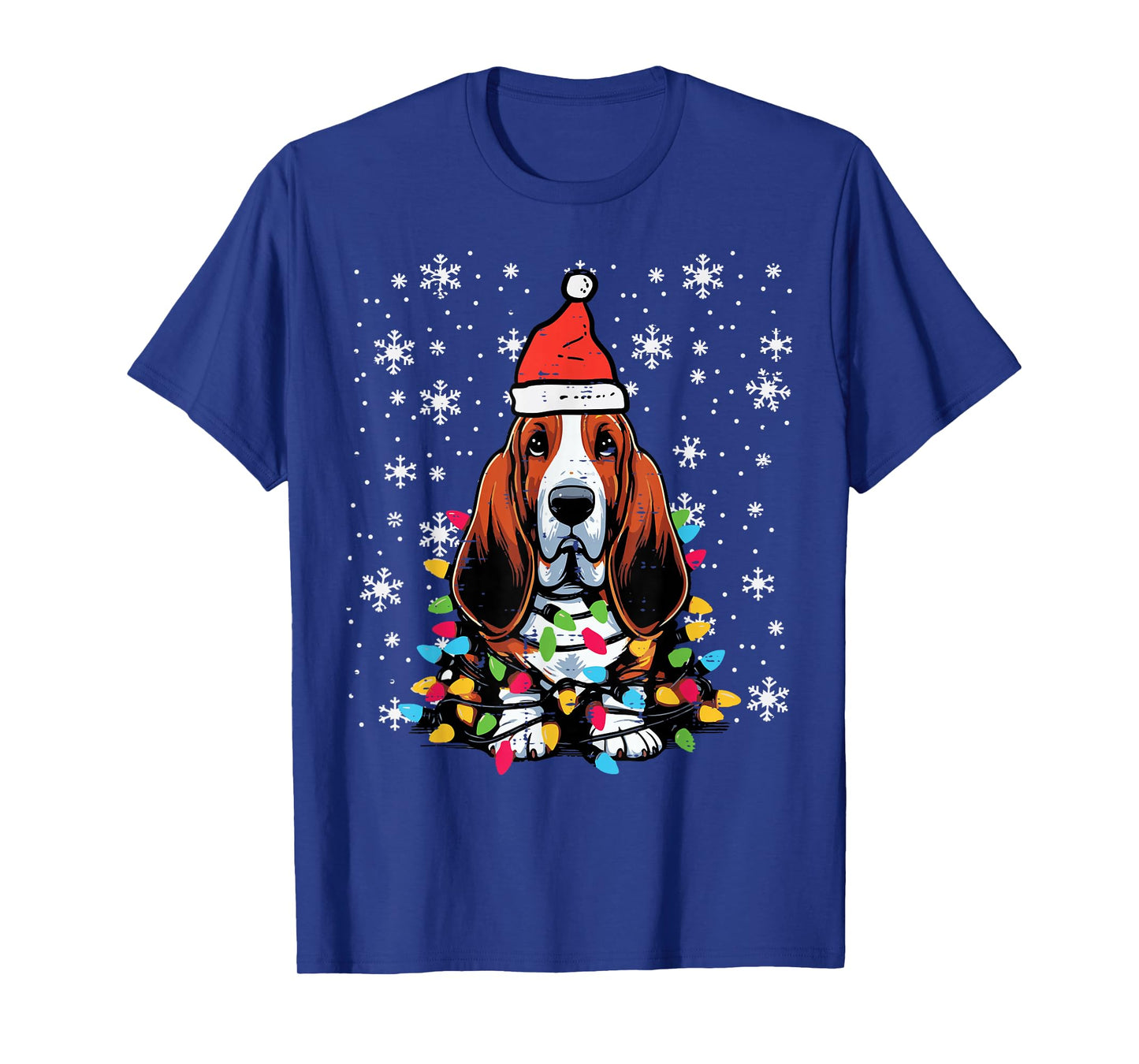 Christmas Basset Hound Cute Xmas Dog Owner Men Women Kids T-Shirt