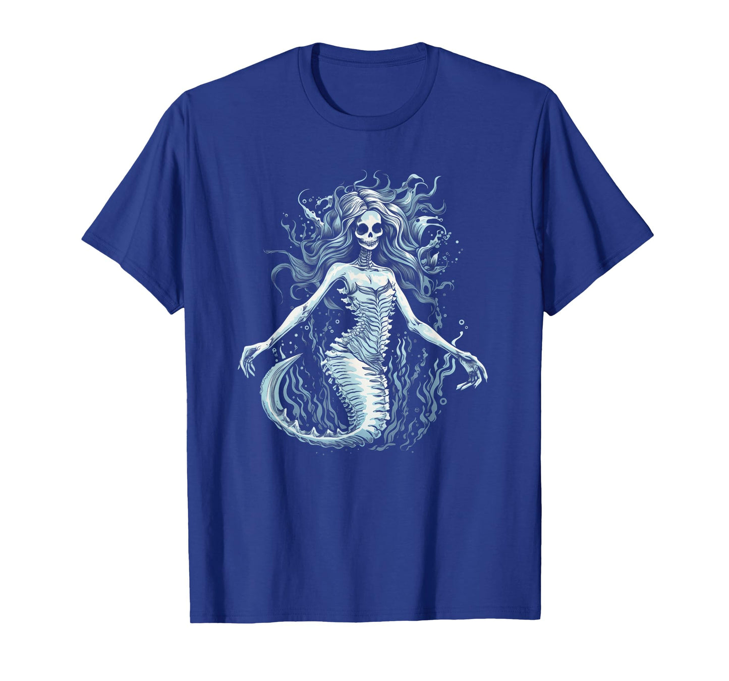 Siren Skeleton Mermaid Skull Tee Women Men Kids Boys Girls T-Shirt