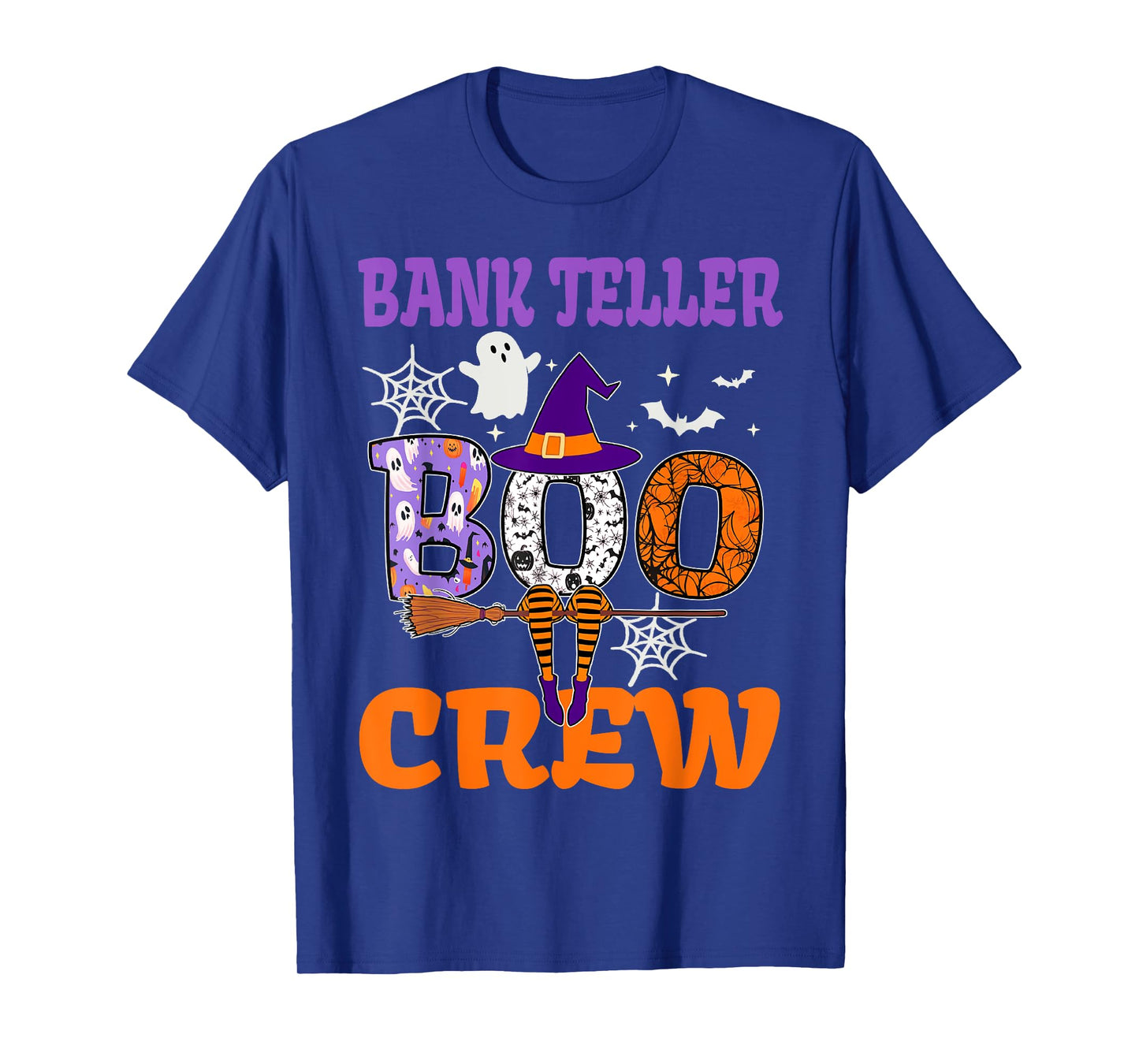 Bank Teller Boo Crew Spooky Ghost Funny Halloween Costume T-Shirt