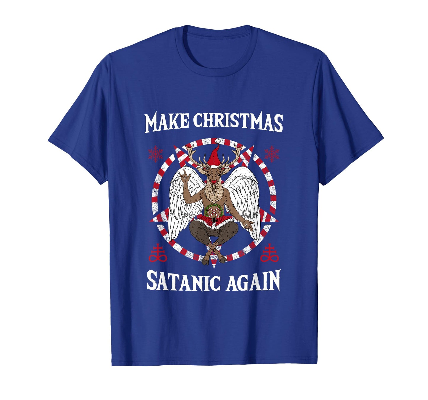 Make Christmas Satanic Again I Pentagram Death Metal Costume T-Shirt