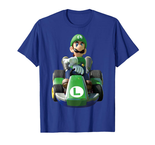 Nintendo Mario Kart Luigi Driving Fast Graphic T-Shirt T-Shirt