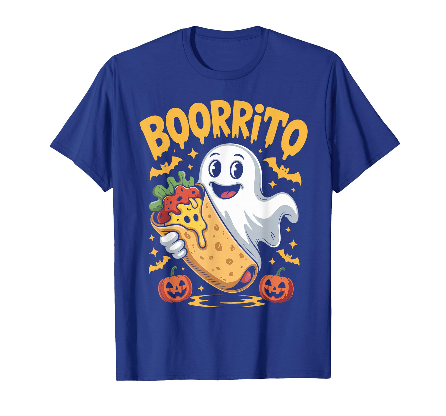 Boorrito Funny Boo Spooky Ghost Burrito Halloween Costume T-Shirt