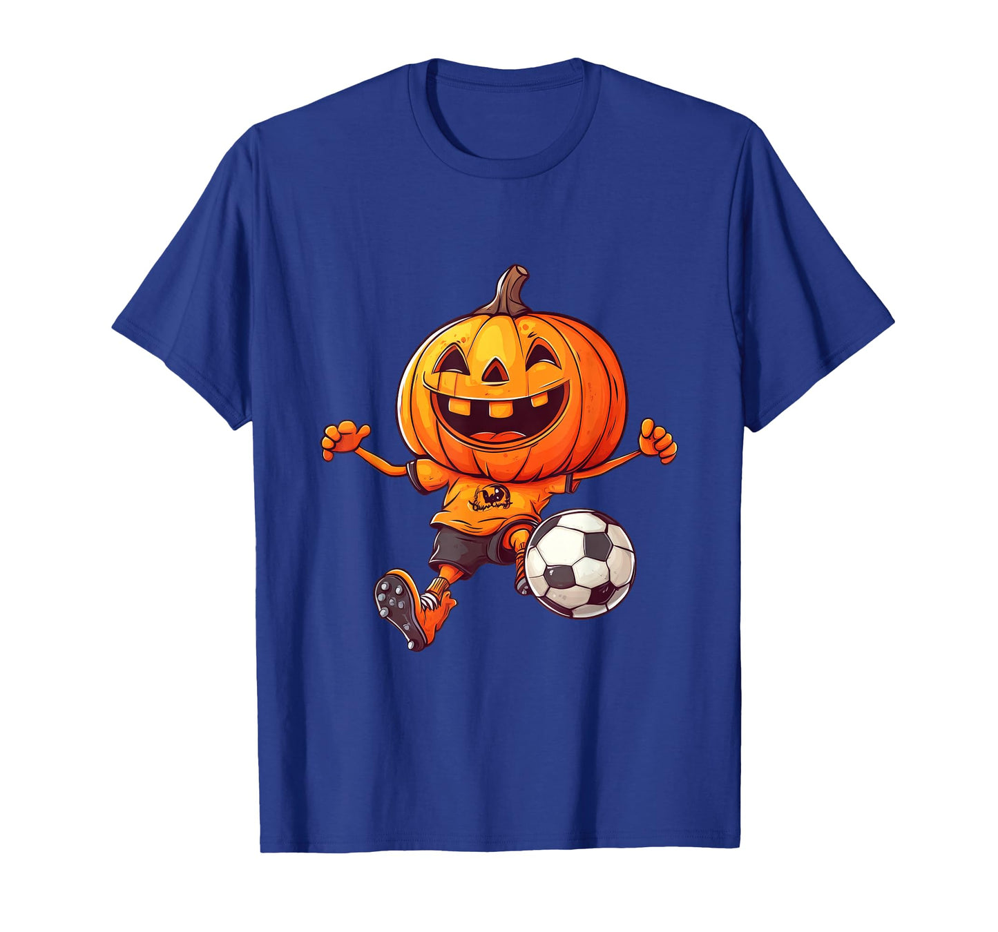 Halloween Pumpkin Skeleton Soccer Football Costume Boys Kids T-Shirt