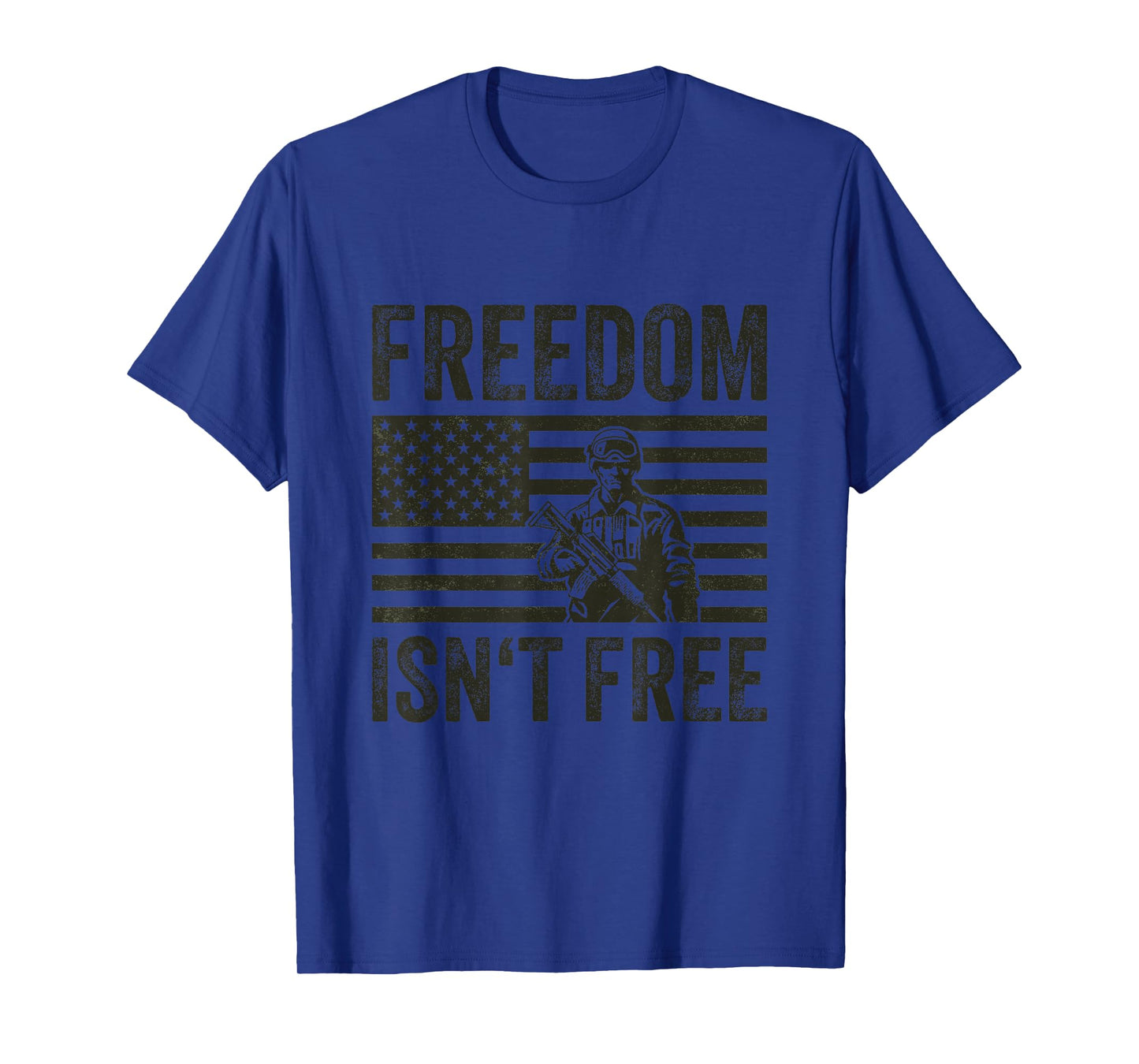 Freedom Isn't Free Proud Soldier US Flag Military Veteran T-Shirt