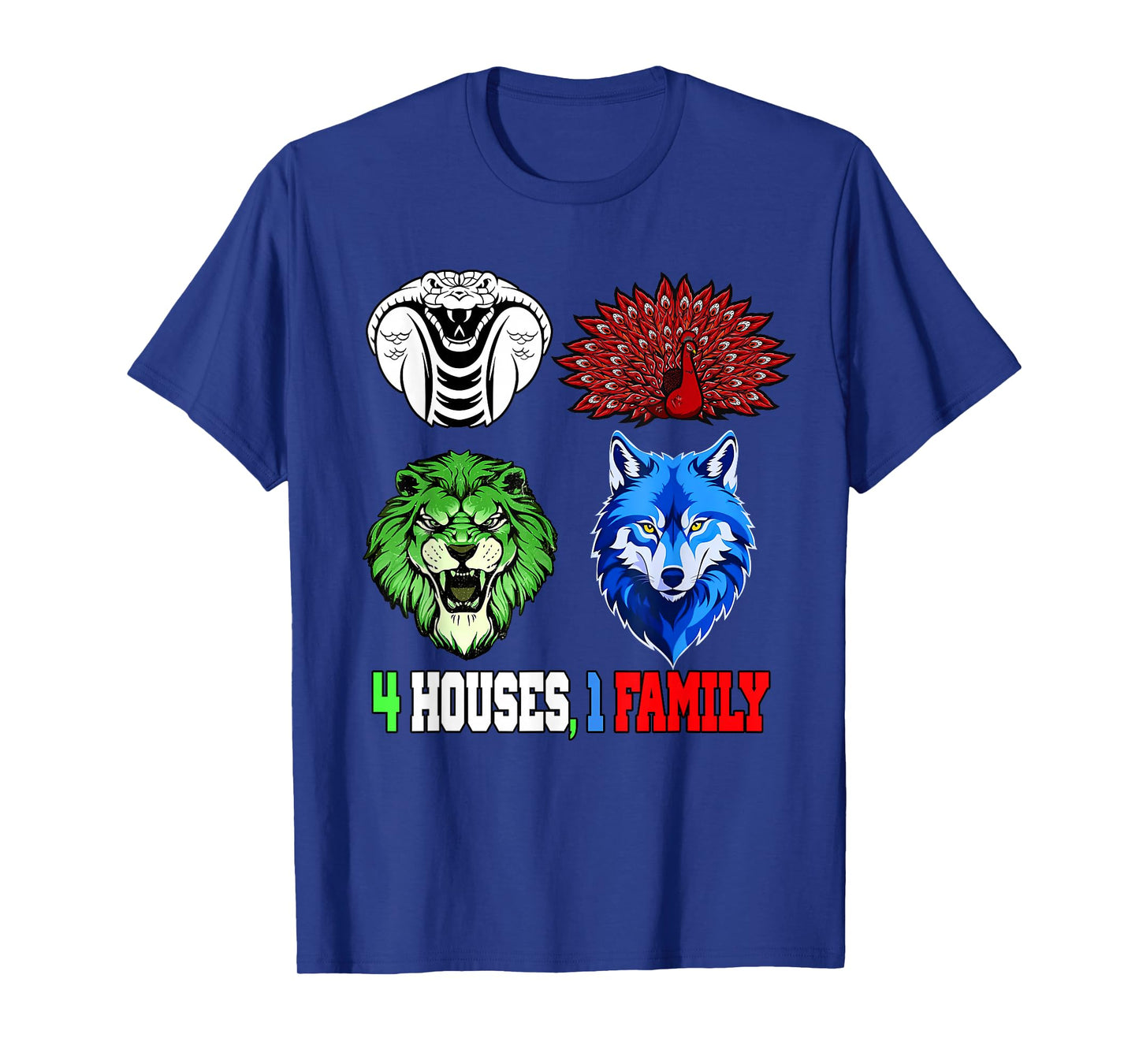 4 Houses 1 Family RCA School System School Spirit Students T-Shirt