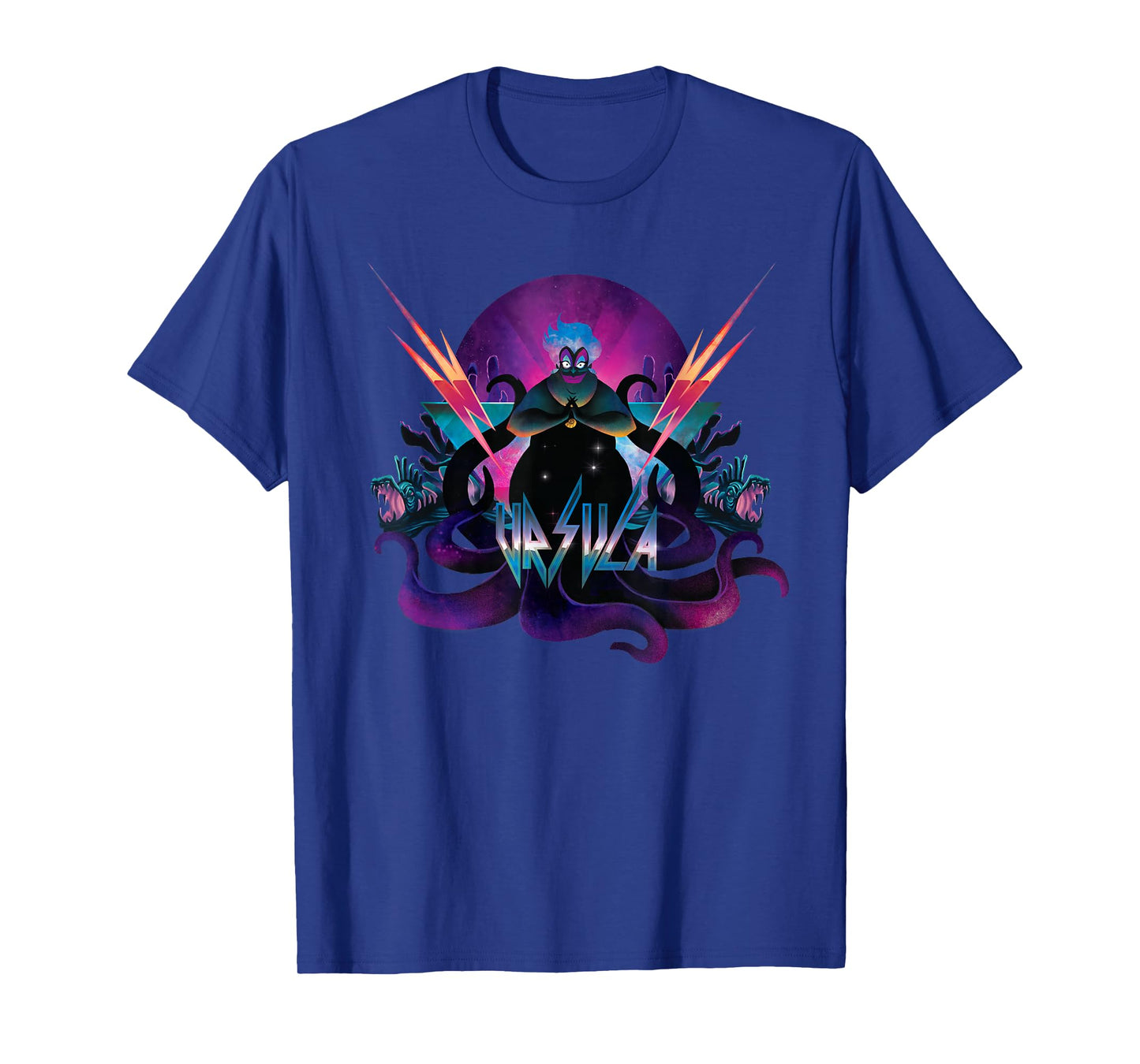 Disney Villains Ursula 90s Rock Band Neon T-Shirt