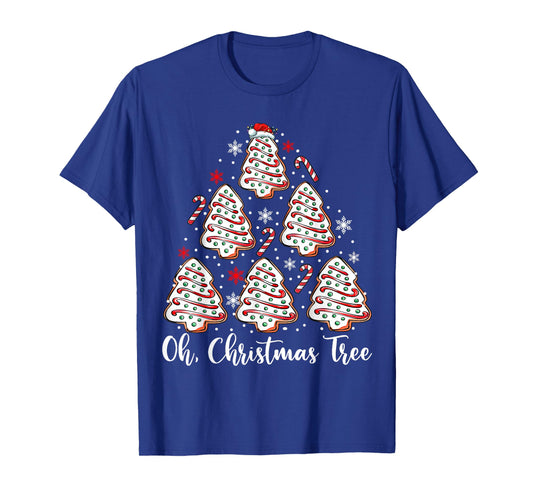 Oh Christmas Tree Cakes Debbie Becky Jen Cake Lovers Xmas T-Shirt