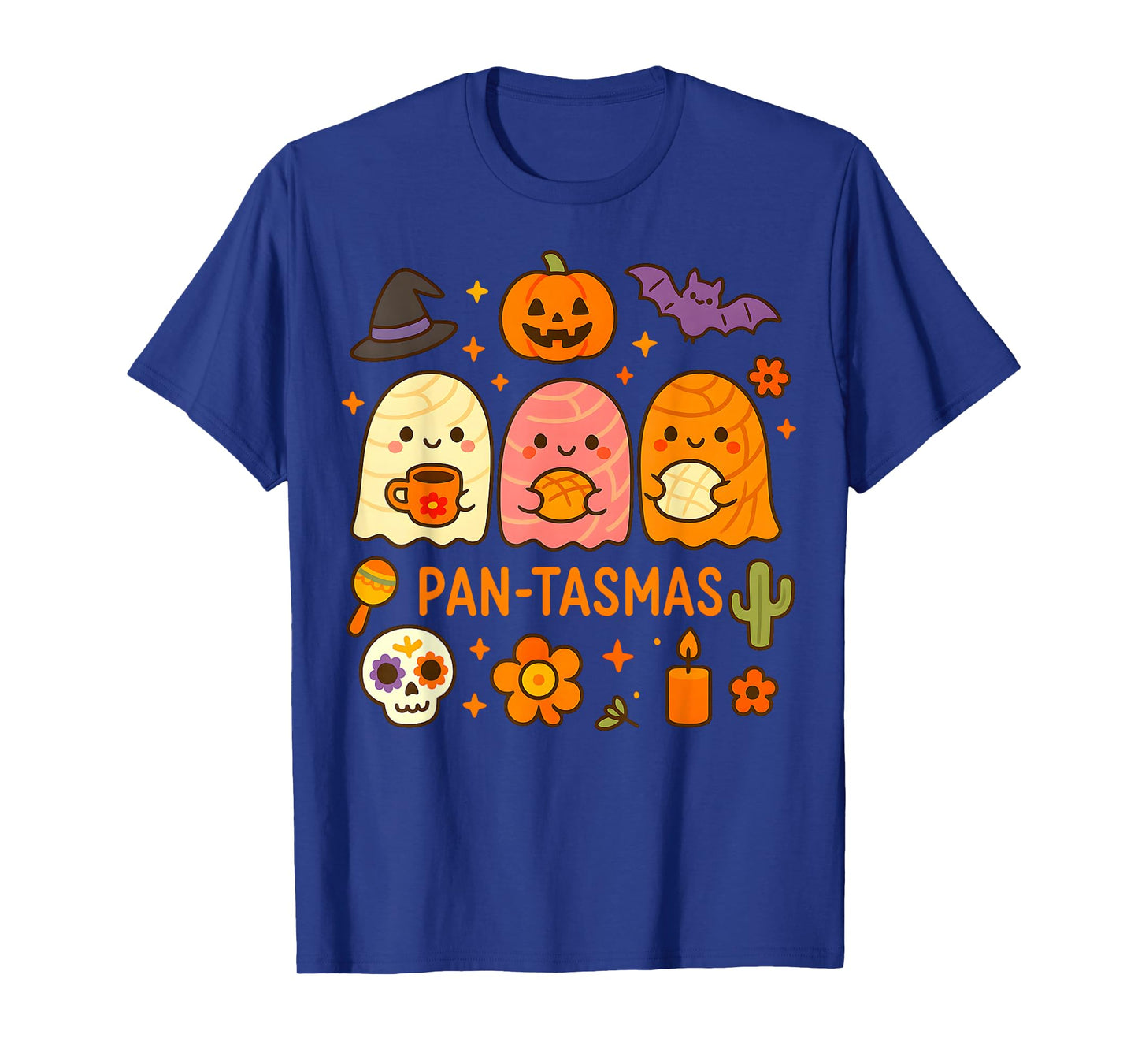 Pantasmas Cute Ghost Spooky Mexican Halloween for Women Men T-Shirt