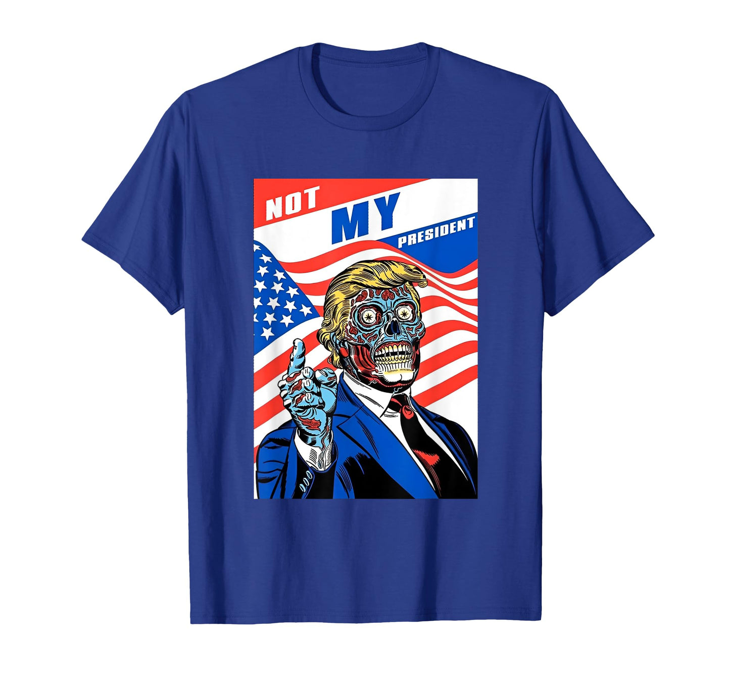 Not My President Anti Trump Horror American T-Shirt