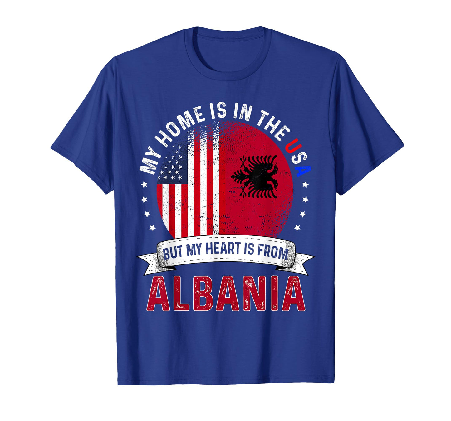 Albanian American Patriot Heart is from Albania Flag T-Shirt