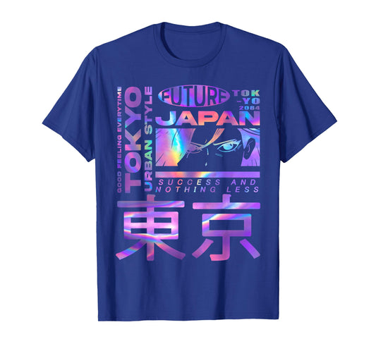 Japanese Cyberpunk Tokyo Anime Girl Eyes Vaporwave Aesthetic T-Shirt