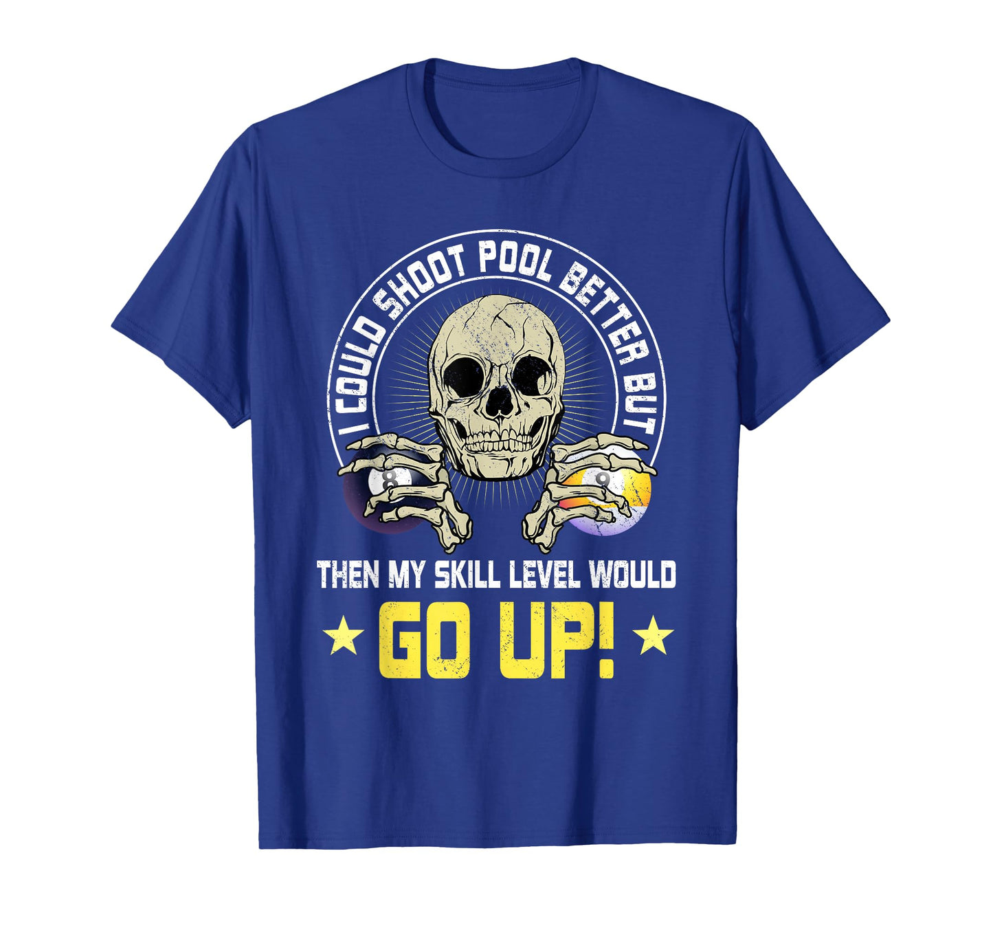 Billiards Skull Pool Snooker Billiard Ball Table Nine-ball T-Shirt