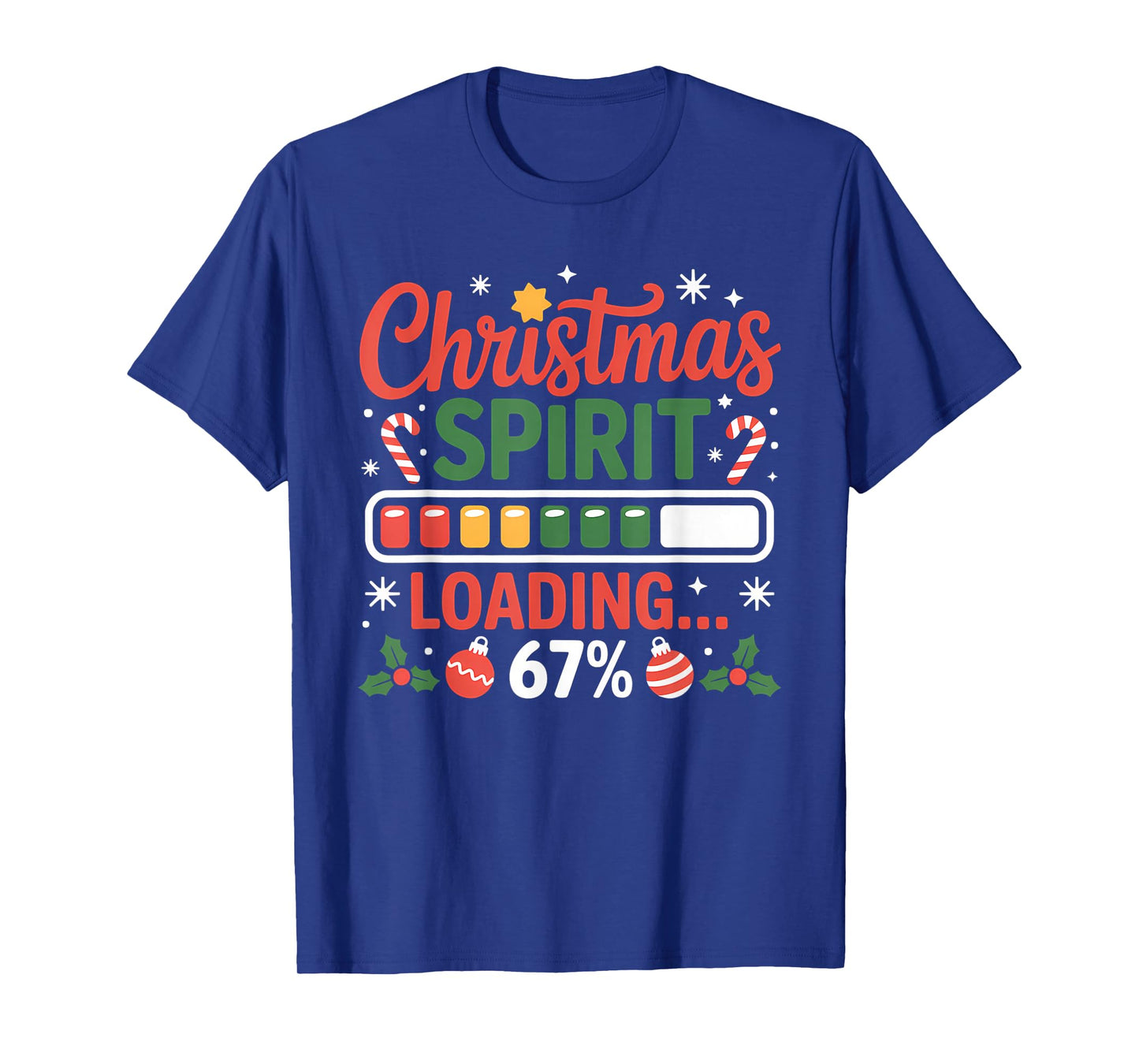 67 Meme Christmas Spirit Loading 67% Six Seven for Kids T-Shirt