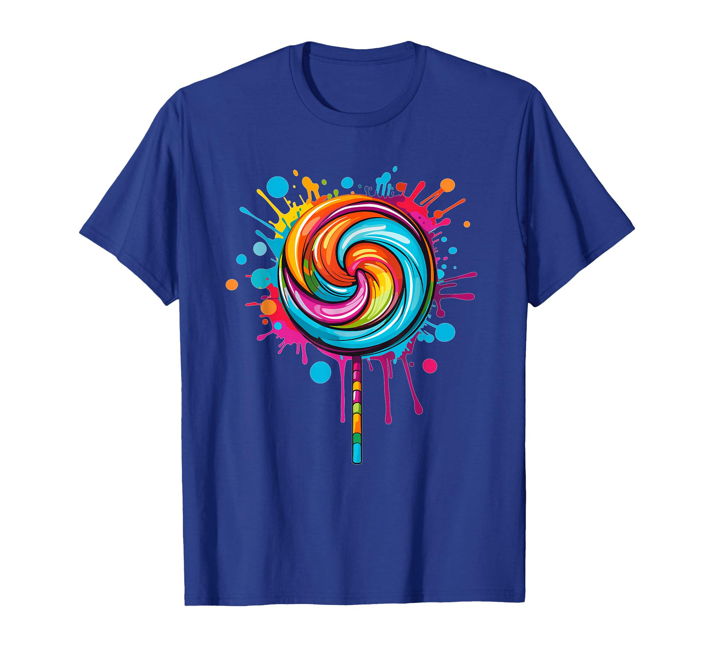 Vibrant Lollipop Swirl Colour Explosion T-Shirt