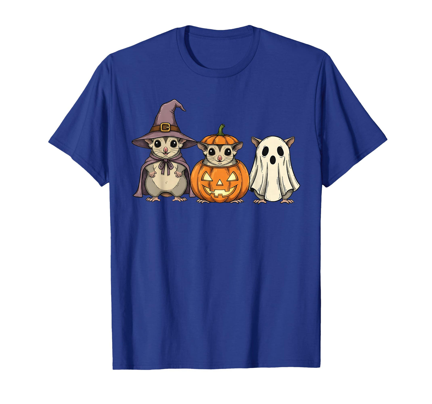 Spooky Ghost Sugar Glider Lover Pumpkin Halloween T-Shirt