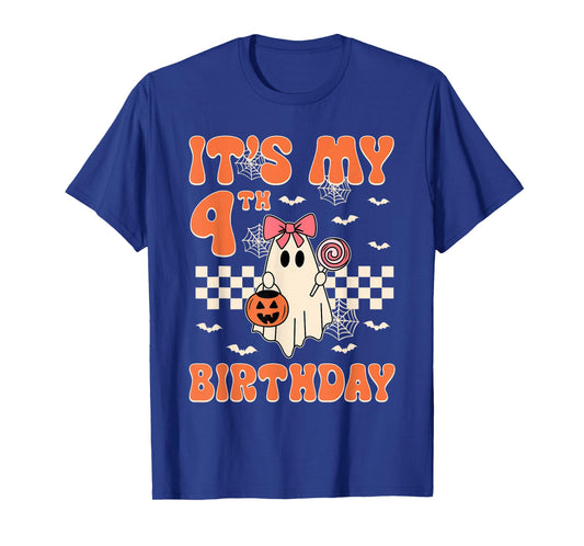 It's My 4th Birthday Halloween Ghost 4 Years Old Kids Girls T-Shirt