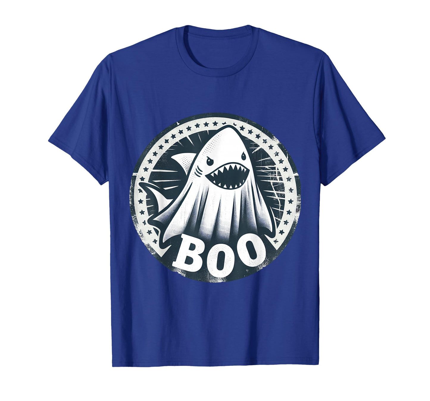Boo Ghost Shark Funny Halloween Costume T-Shirt