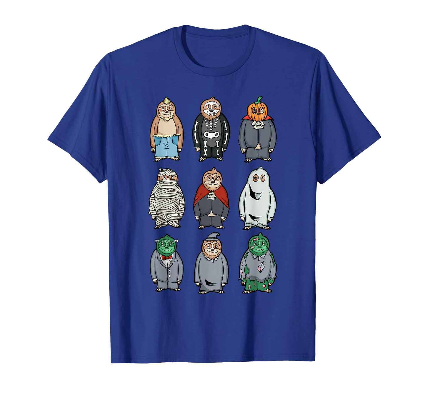 Sloth Halloween as Ghost Mummy Zombie Sloth Kids Boys T-Shirt