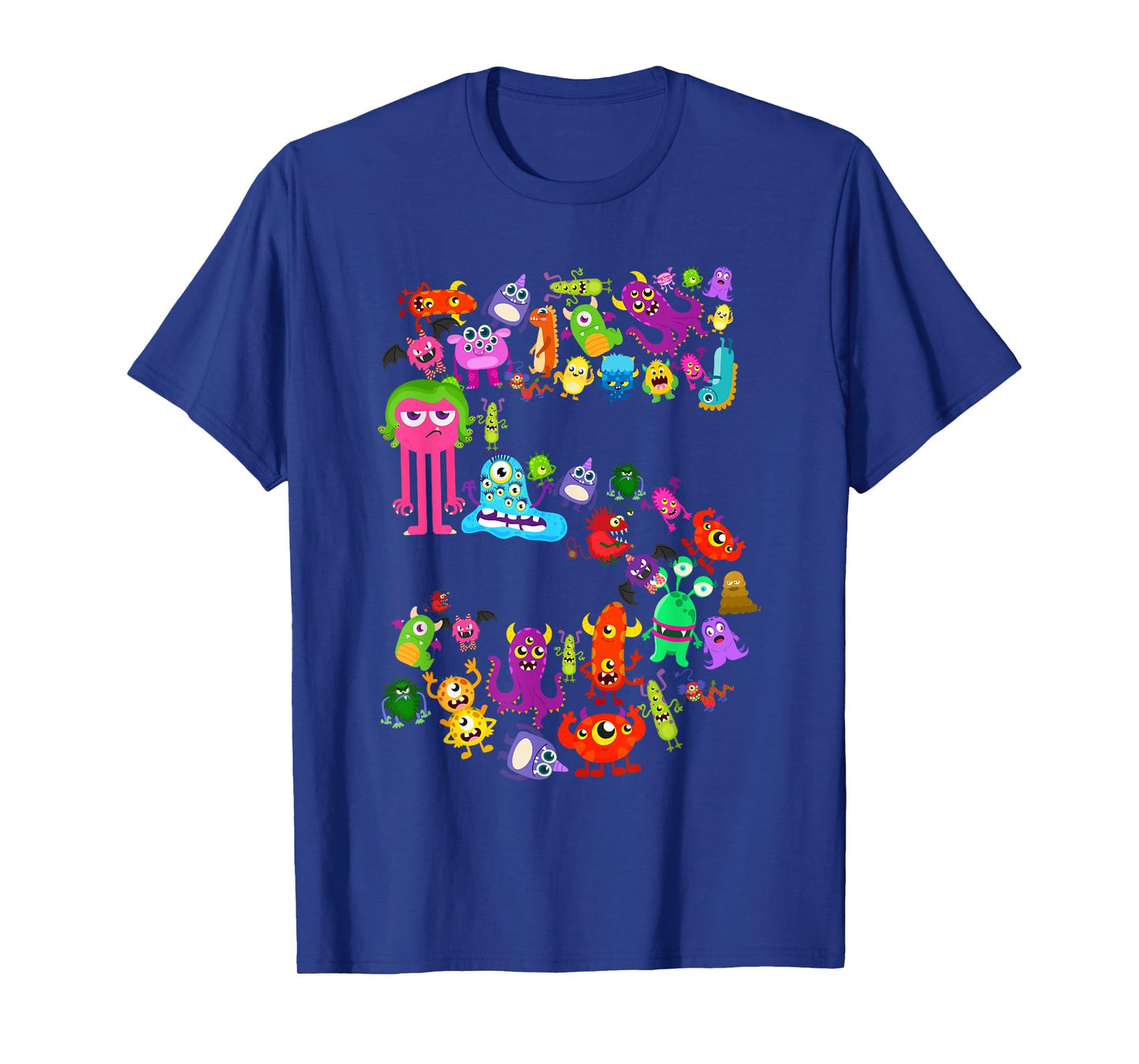 5th Birthday Party Monster Themed Number 5 Little Monster T-Shirt