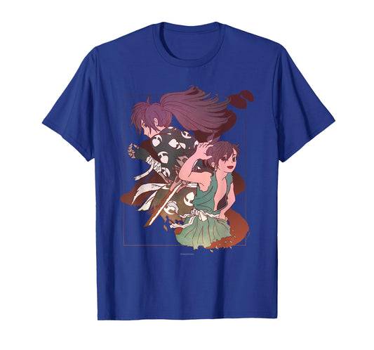 Tezuka Osamu World Dororo Anime T-Shirt, Women's, Black, Small, Short Sleeve, Classic Fit, Pull On, Round Collar, Modern Cartoon, Art, Birthday, Unique Graphic Design