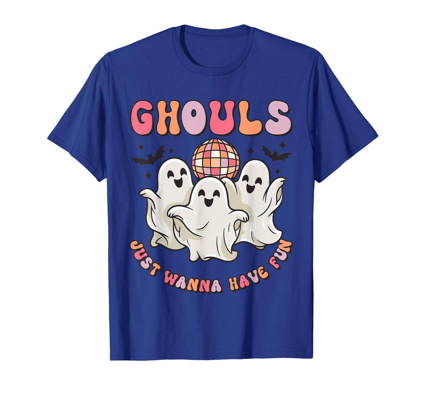 Groovy Halloween Ghouls Just Wanna Have Fun Dancing Ghost T-Shirt