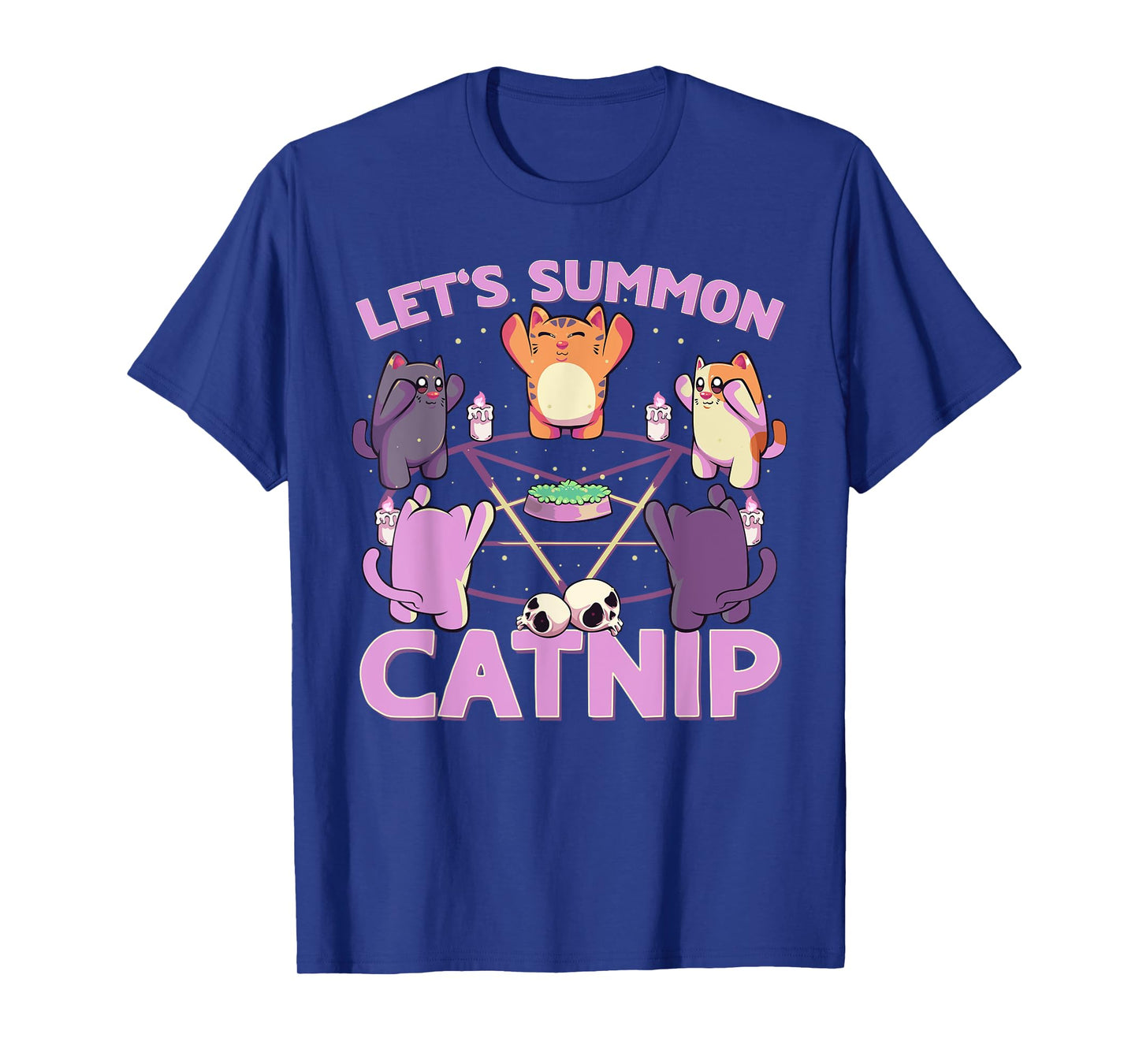 Pastel Goth Kawaii Occult Cats Summon Catnip Nu Goth Cat Men Women T-Shirt