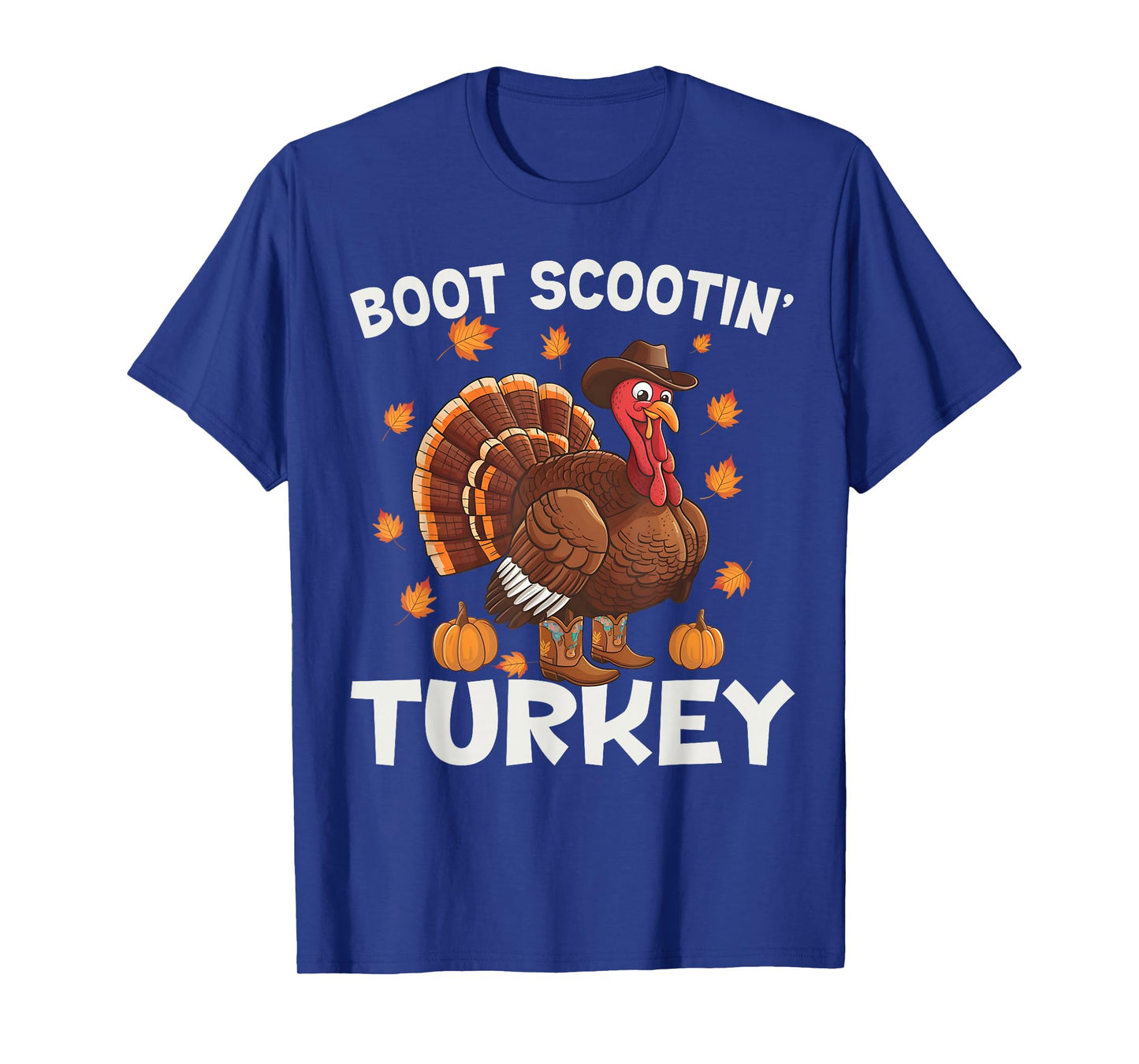 Western Turkey Rodeo Ride Horse Thanksgiving Tees Thanksgiving Turkey Boot Scootin Cowboy Turkey Western Rodeo T-Shirt