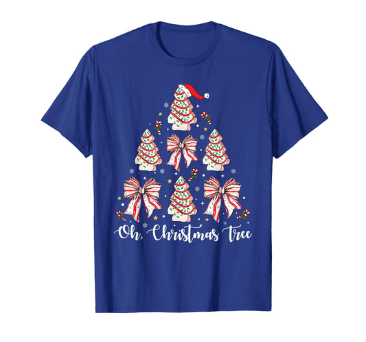 Oh Christmas Tree Cakes Debbie Becky Jen Cake Lovers Xmas T-Shirt