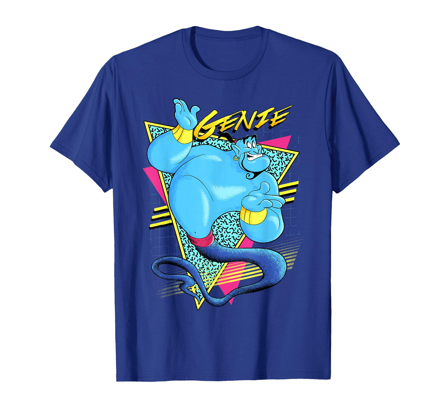 Disney Aladdin Genie Retro Abstract Portrait Logo T-Shirt Small