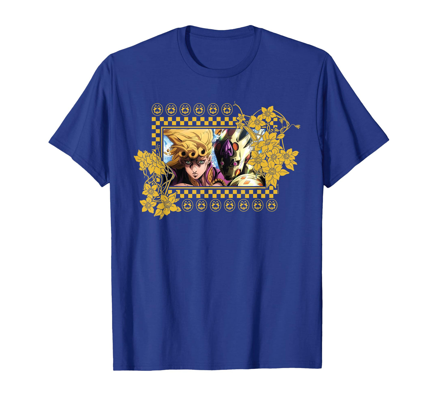 JoJo's Bizarre Adventure Giorno Ornate Gold Leaf Frame Anime T-Shirt