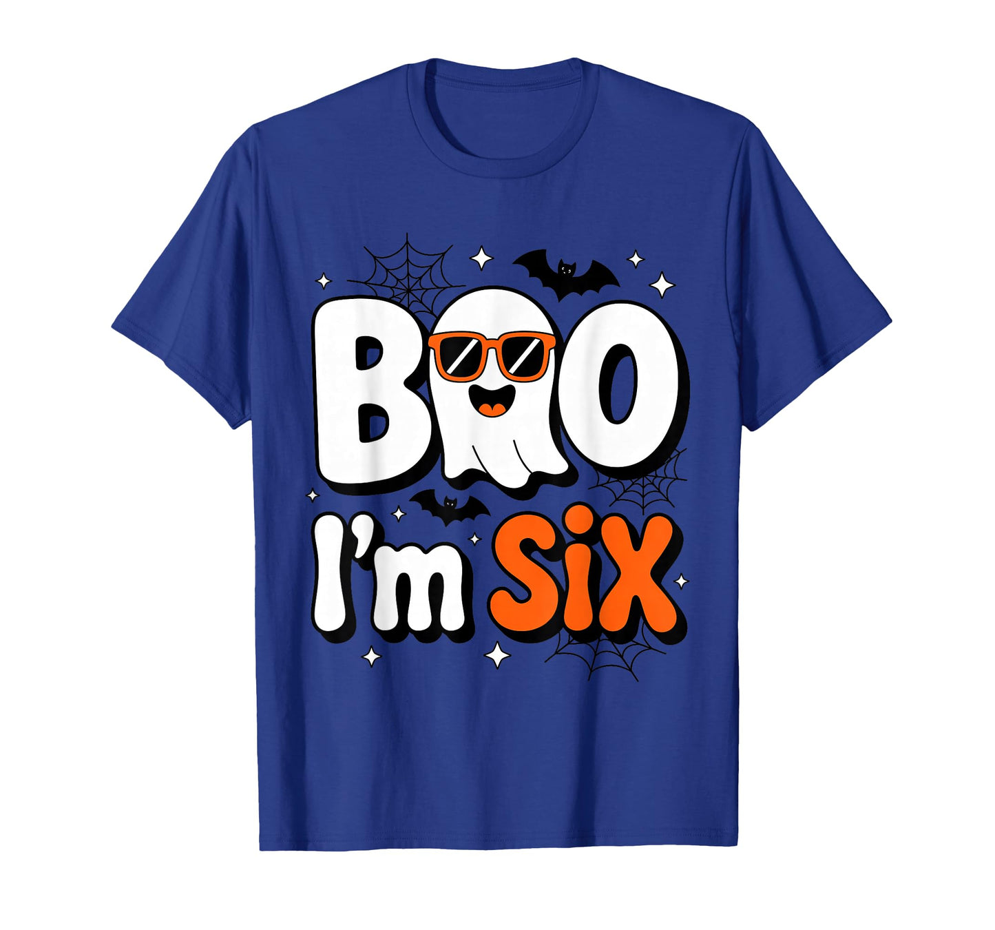 Boo I'm Six Funny Ghost Halloween 6th Birthday Toddler Kids T-Shirt
