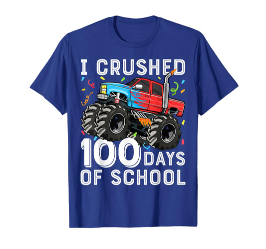 100 Days of School Monster Truck 100th Day of School Boys T-Shirt
