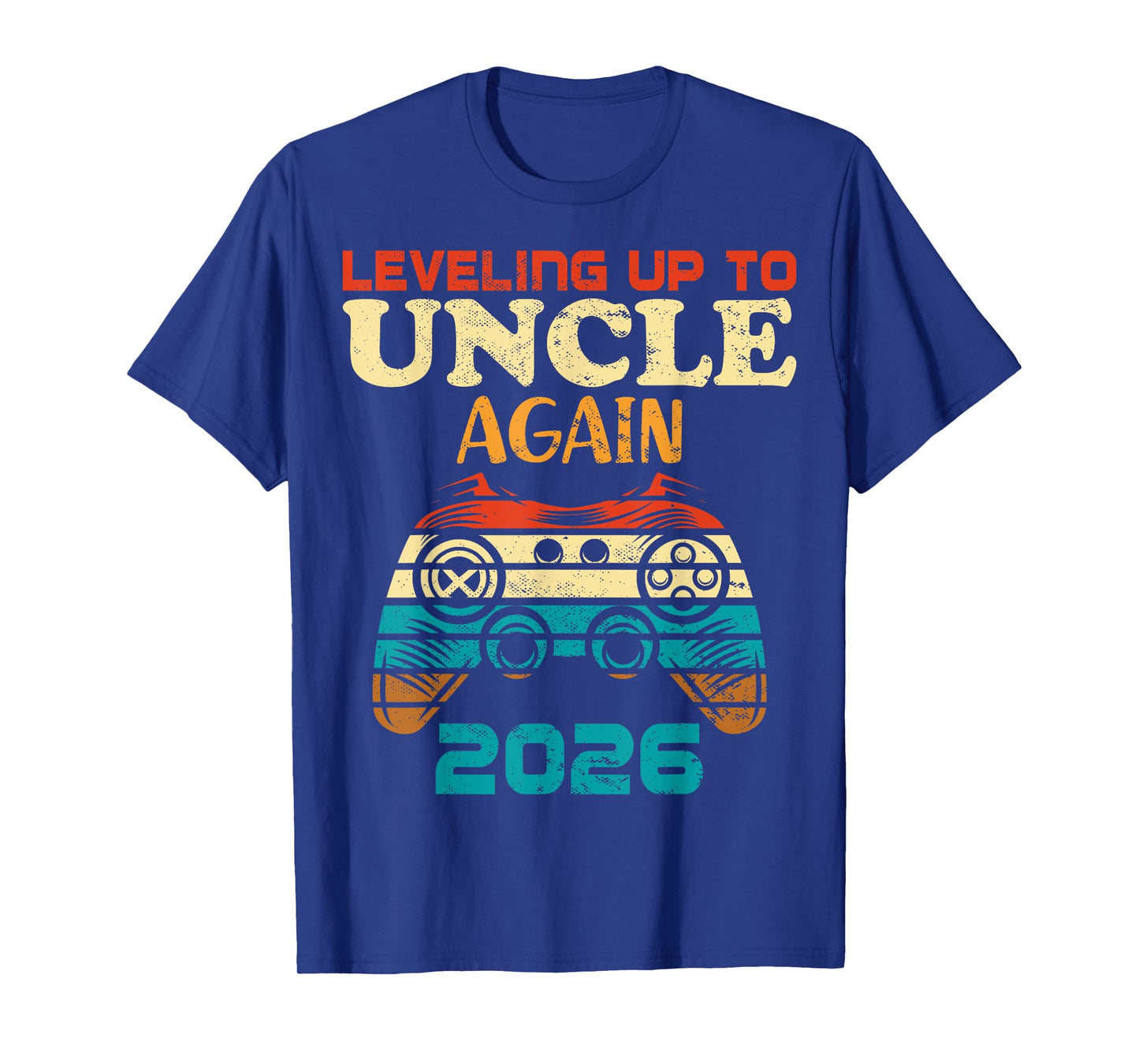 Retro Leveling Up To Uncle Again 2026 Pregnancy Announcement T-Shirt