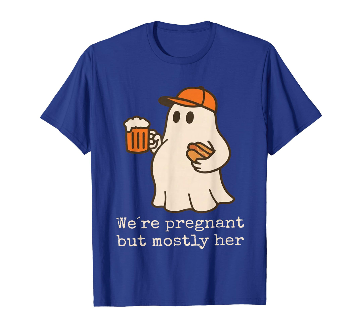 We're Pregnant But Mostly Her Ghost Halloween Couple T-Shirt