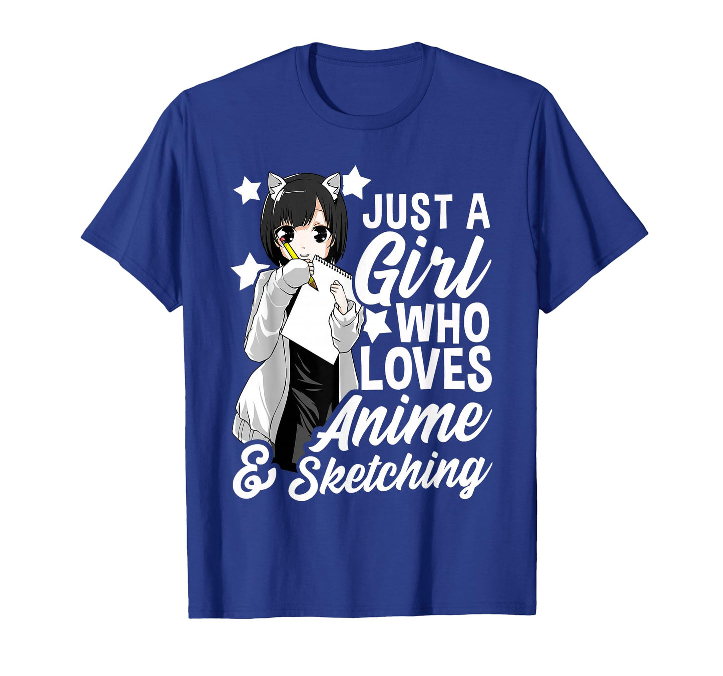 Just A Girl Who Loves Anime and Sketching Drawing T-Shirt