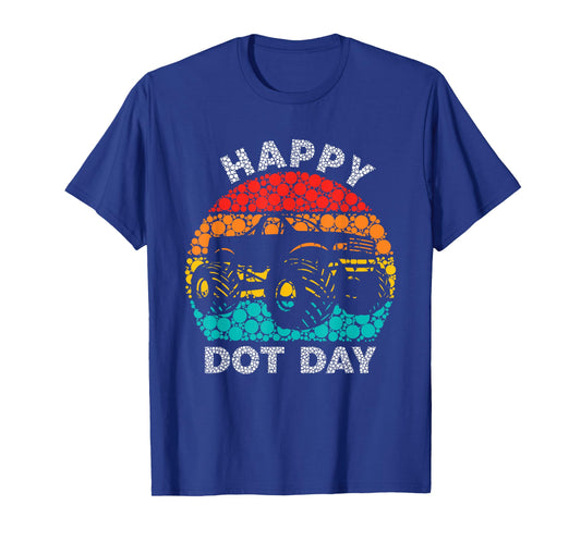 Polka Dot Monster Truck Funny Dot Day for Boys Kids Toddler T-Shirt