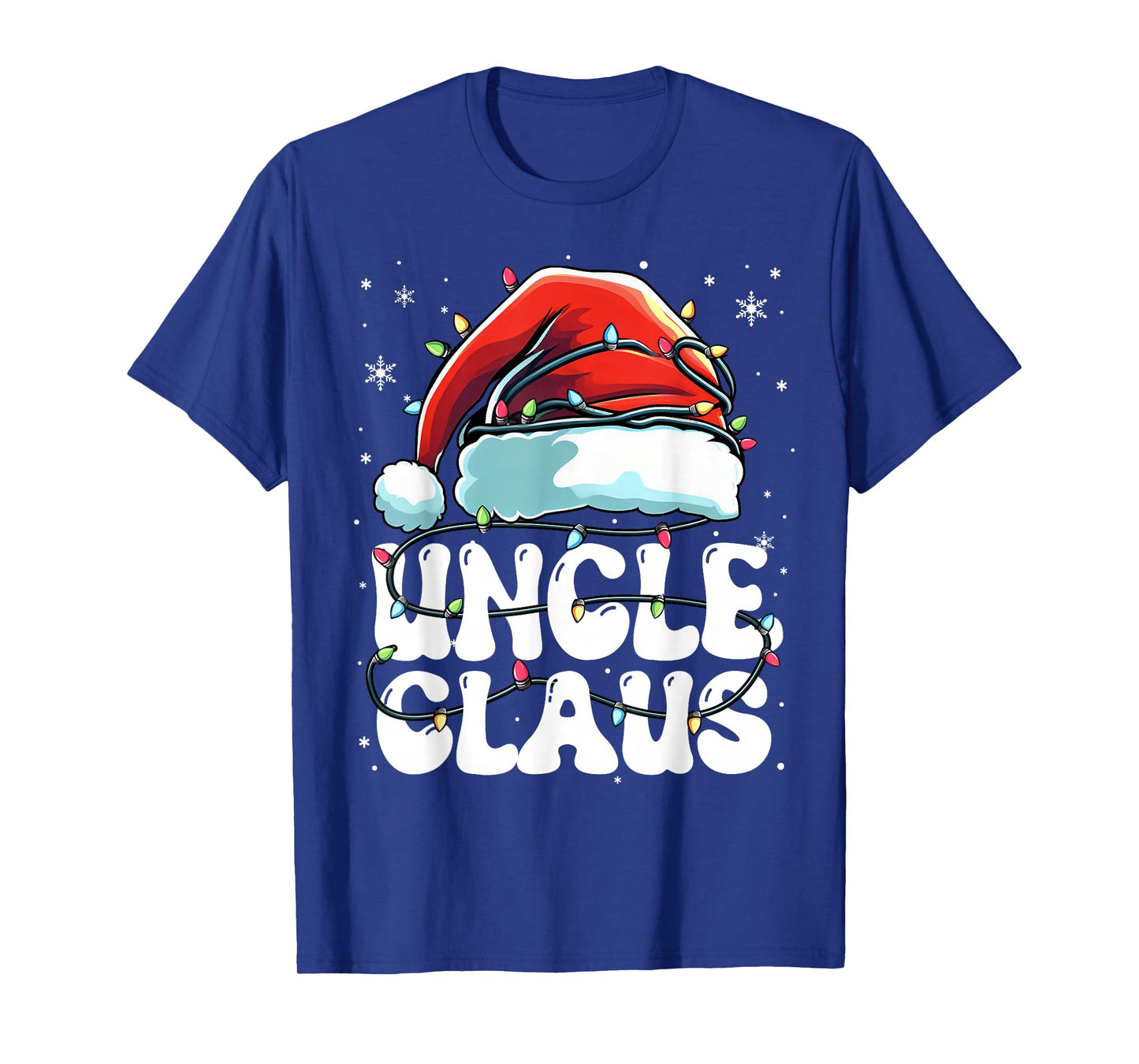 Groovy Uncle Claus Christmas Lights Funny Family Xmas Pajama T-Shirt