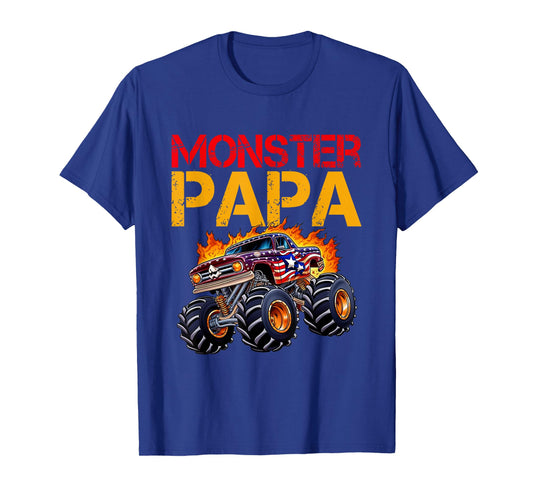 Monster Truck Papa Father's Day Dad Men T-Shirt