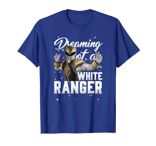 Power Rangers Christmas Dreaming of A White Ranger T-Shirt