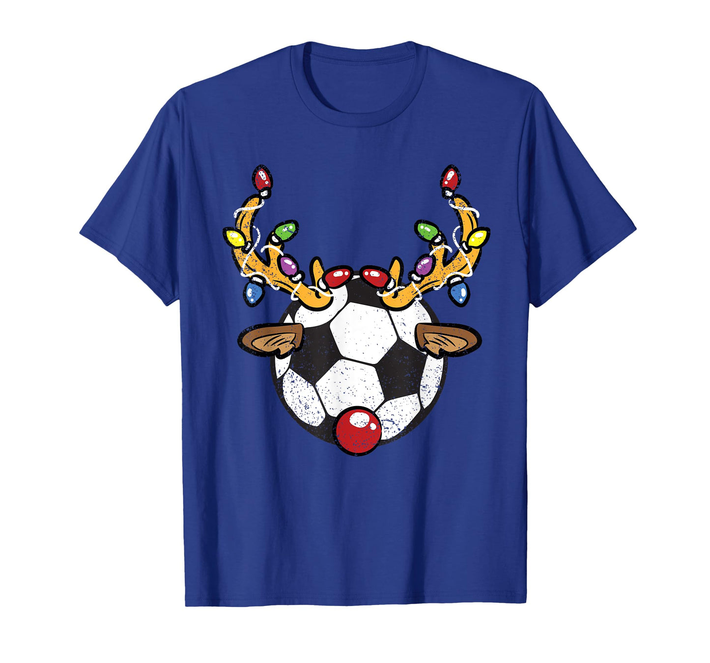 Soccer Ball Reindeer Christmas Pajama X-Mas Lights Sport T-Shirt