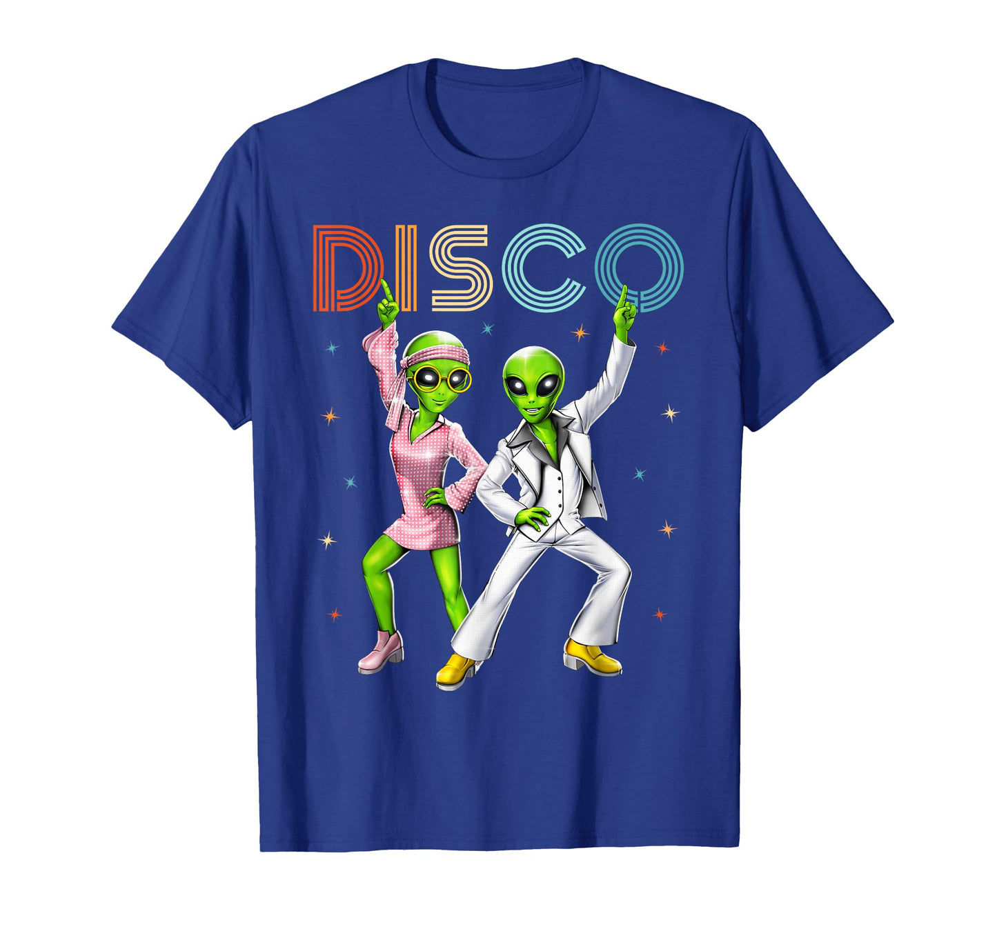 Disco Music Dancing Aliens Retro Dance Party 70s Vintage T-Shirt