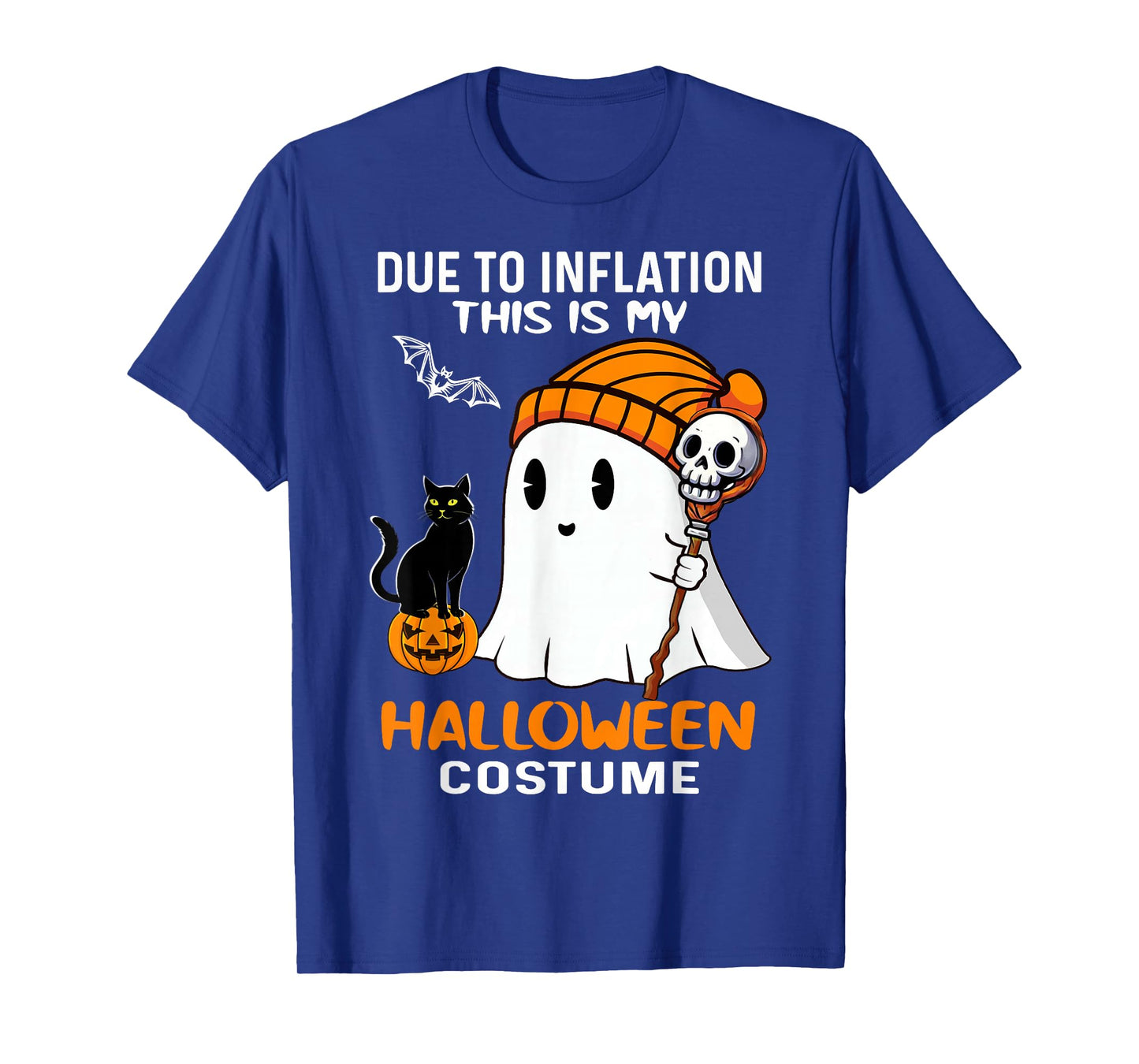 Due to Inflation My Halloween Costume Ghost cat Pumpkin Men T-Shirt