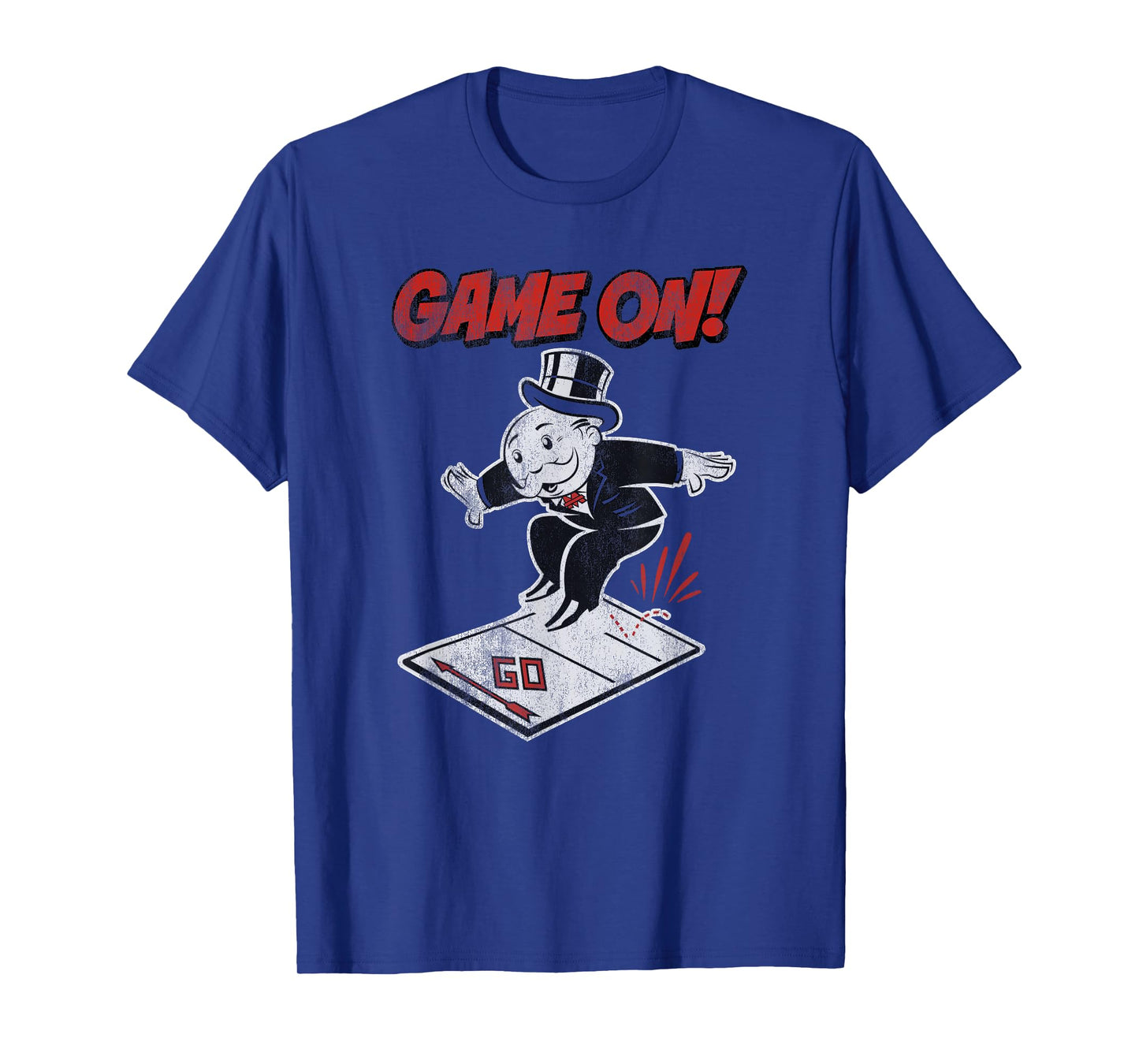 Monopoly Mr. Monopoly Game On! Classic Distressed Logo T-Shirt